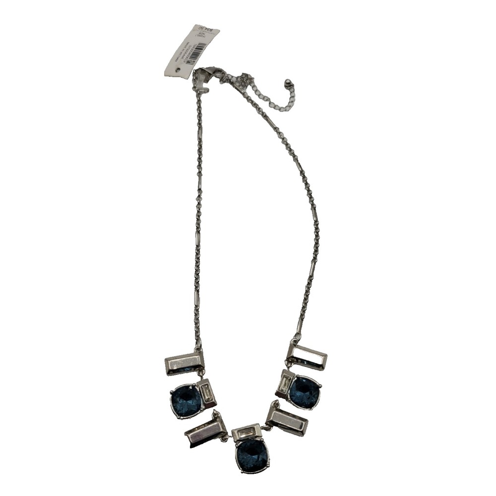 WHITE HOUSE BLACKโ MARKET Blue/ Silver Tone Necklace NWT